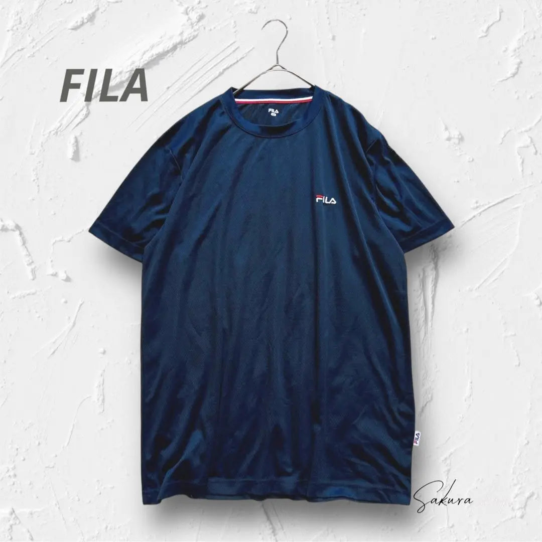 Y1815 [Fira] Large size Short sleeve T-shirt Sports MIX (LL) Navy