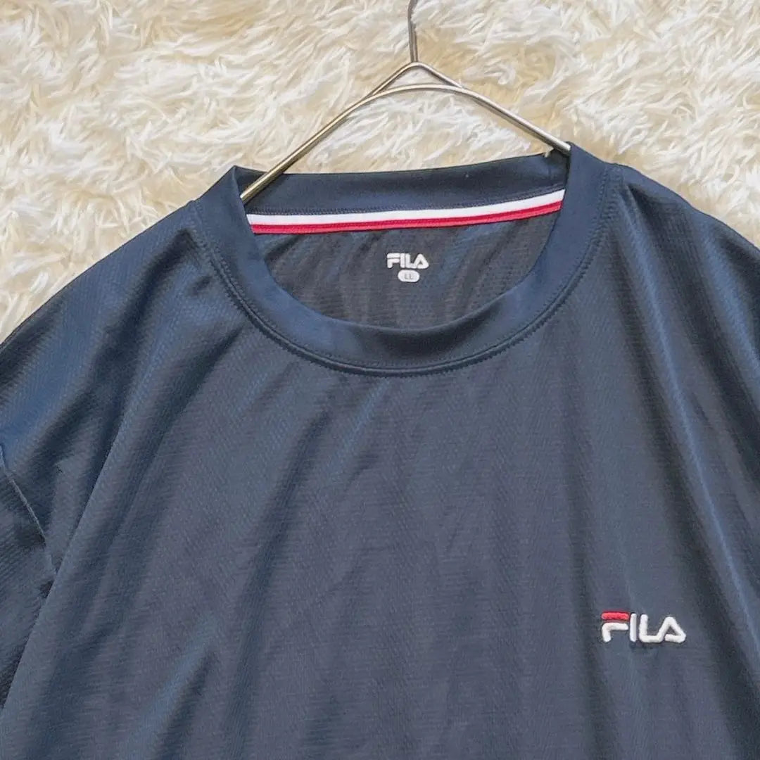 Y1815 [Fira] Large size Short sleeve T-shirt Sports MIX (LL) Navy