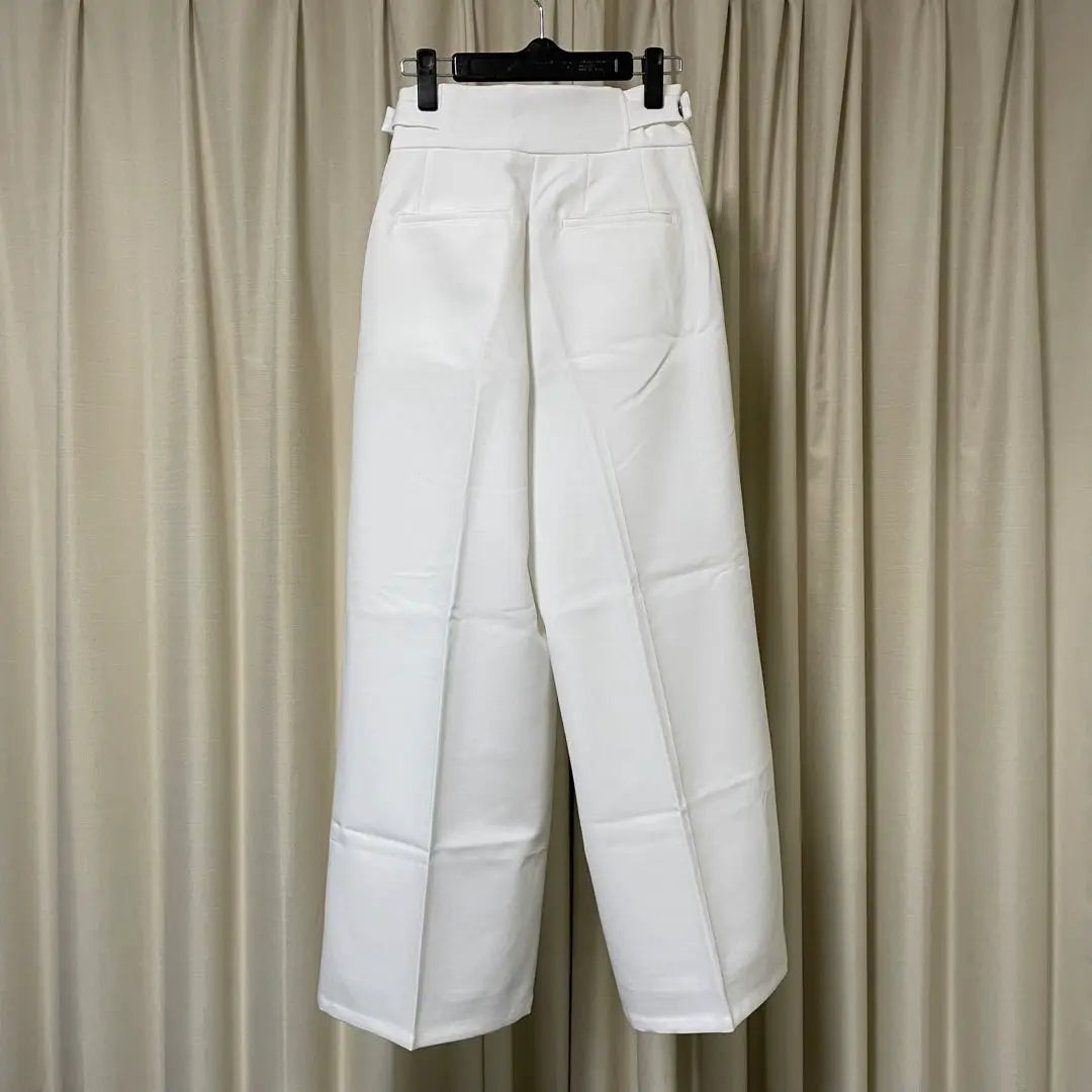 HARE White Wide Pants with Waist Belt