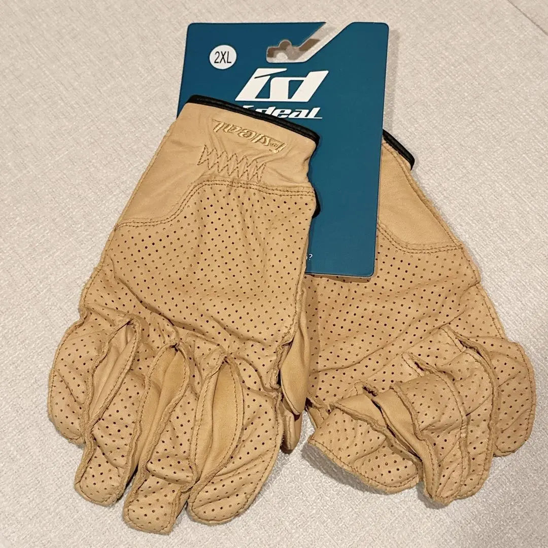 Venta final❣️ Guantes de bici Piel de vacuno Piel de vacuno Guantes de cuero Punzonado