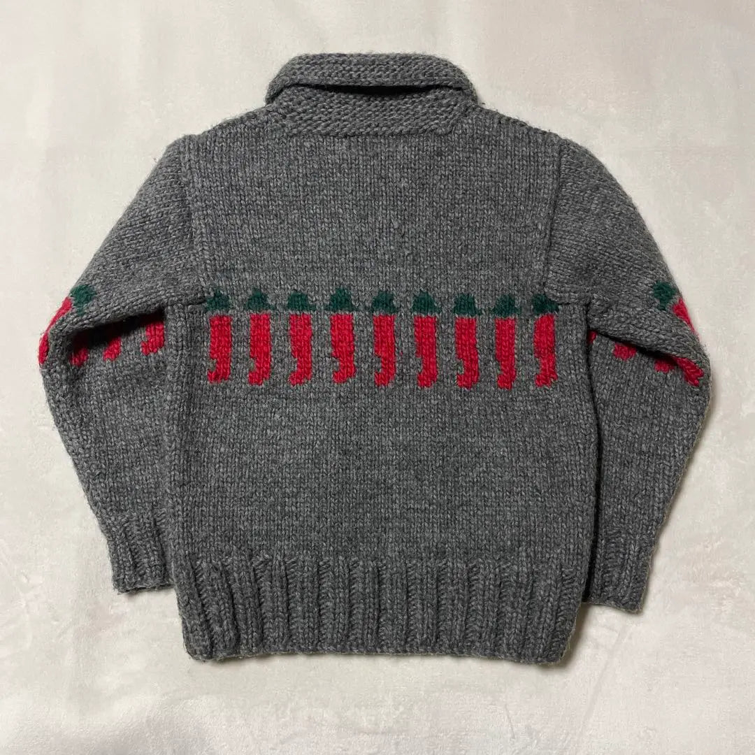 90s Old Hysteric Glamor Cowichan Sweater Chili Pepper Pattern