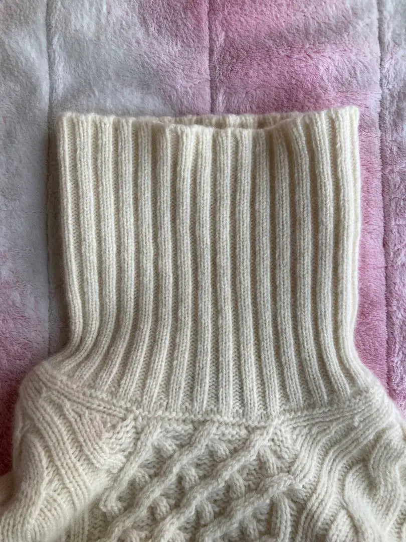 Drumohr Geelong Lamb Turtleneck Cable Knit Off-White 46