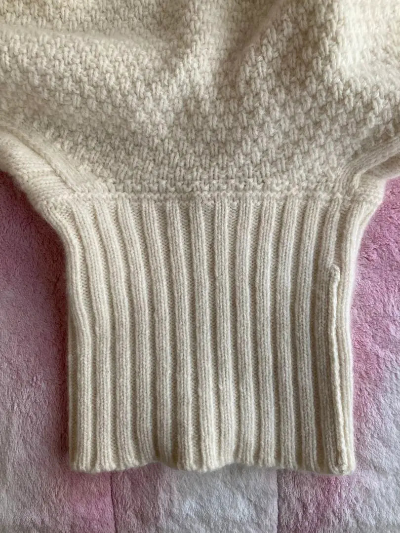 Drumohr Geelong Lamb Turtleneck Cable Knit Off-White 46