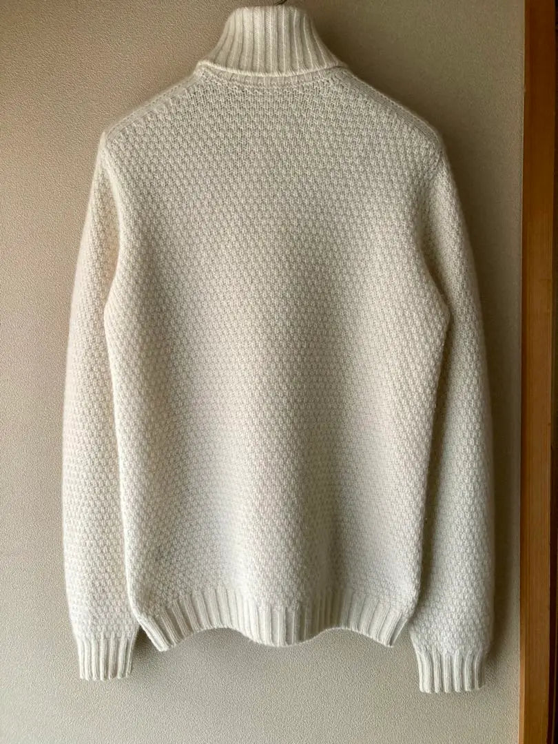 Drumohr Geelong Lamb Turtleneck Cable Knit Off-White 46