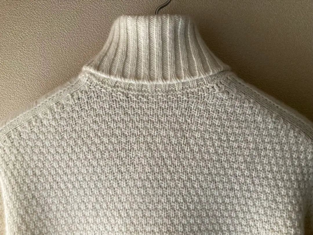 Drumohr Geelong Lamb Turtleneck Cable Knit Off-White 46