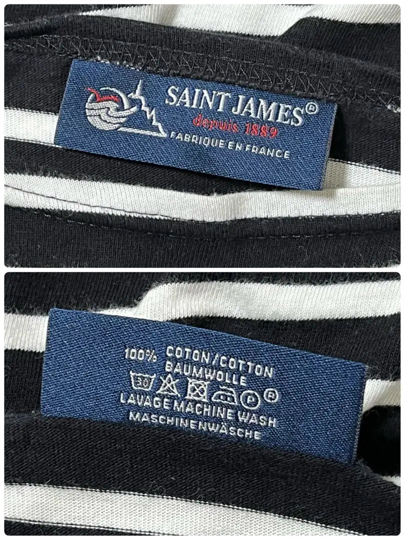 [St. James] Short sleeve striped French cotton T-shirt top