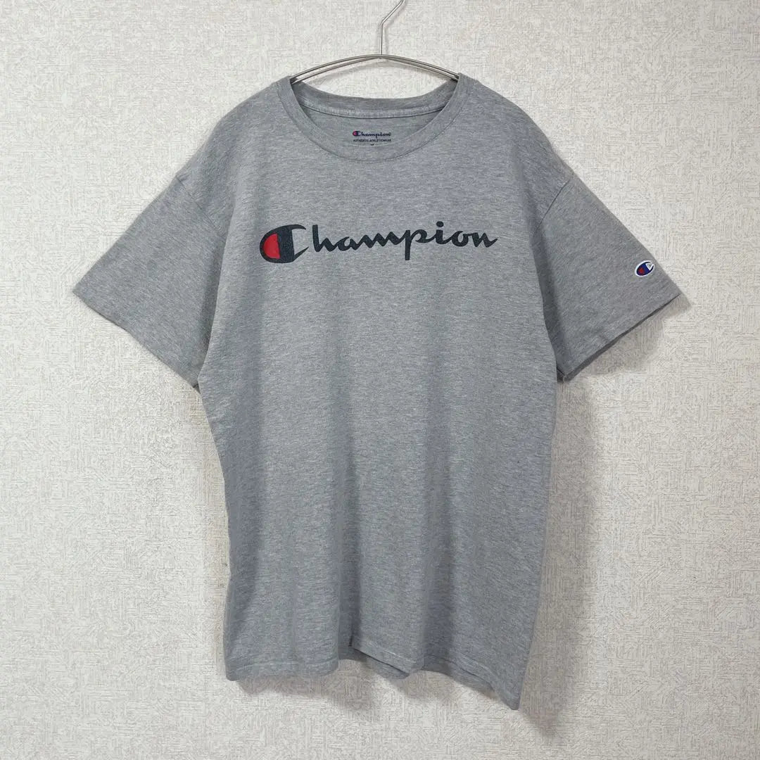 Camiseta Champion Logo Champion Gris Clásica Talla M Ropa antigua de ultramar