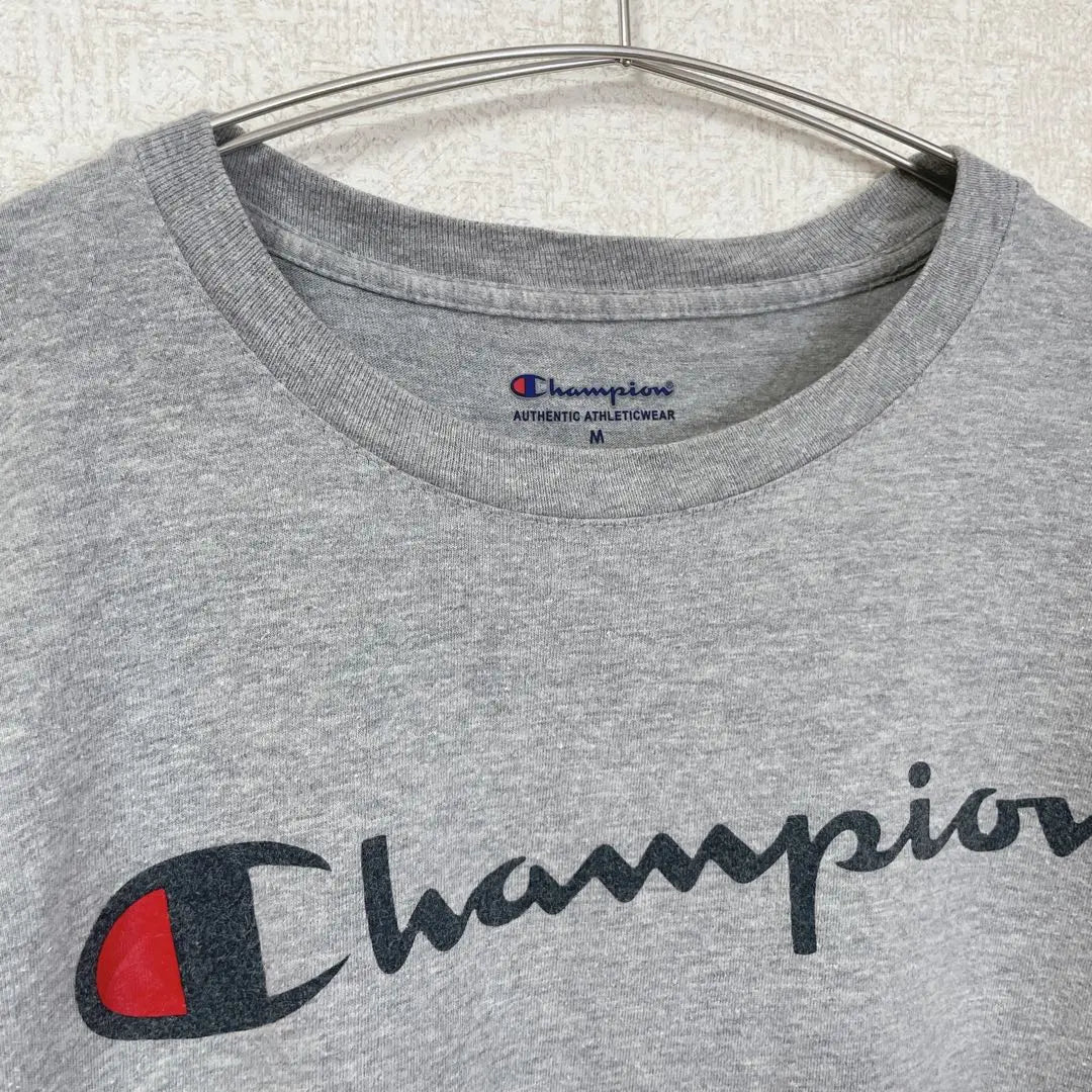 Camiseta Champion Logo Champion Gris Clásica Talla M Ropa antigua de ultramar