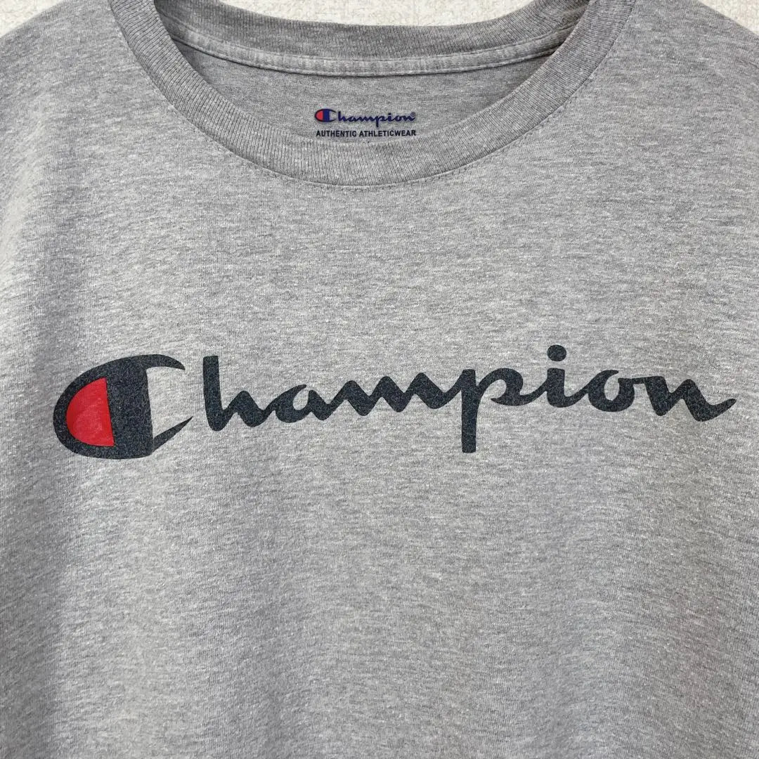 Camiseta Champion Logo Champion Gris Clásica Talla M Ropa antigua de ultramar