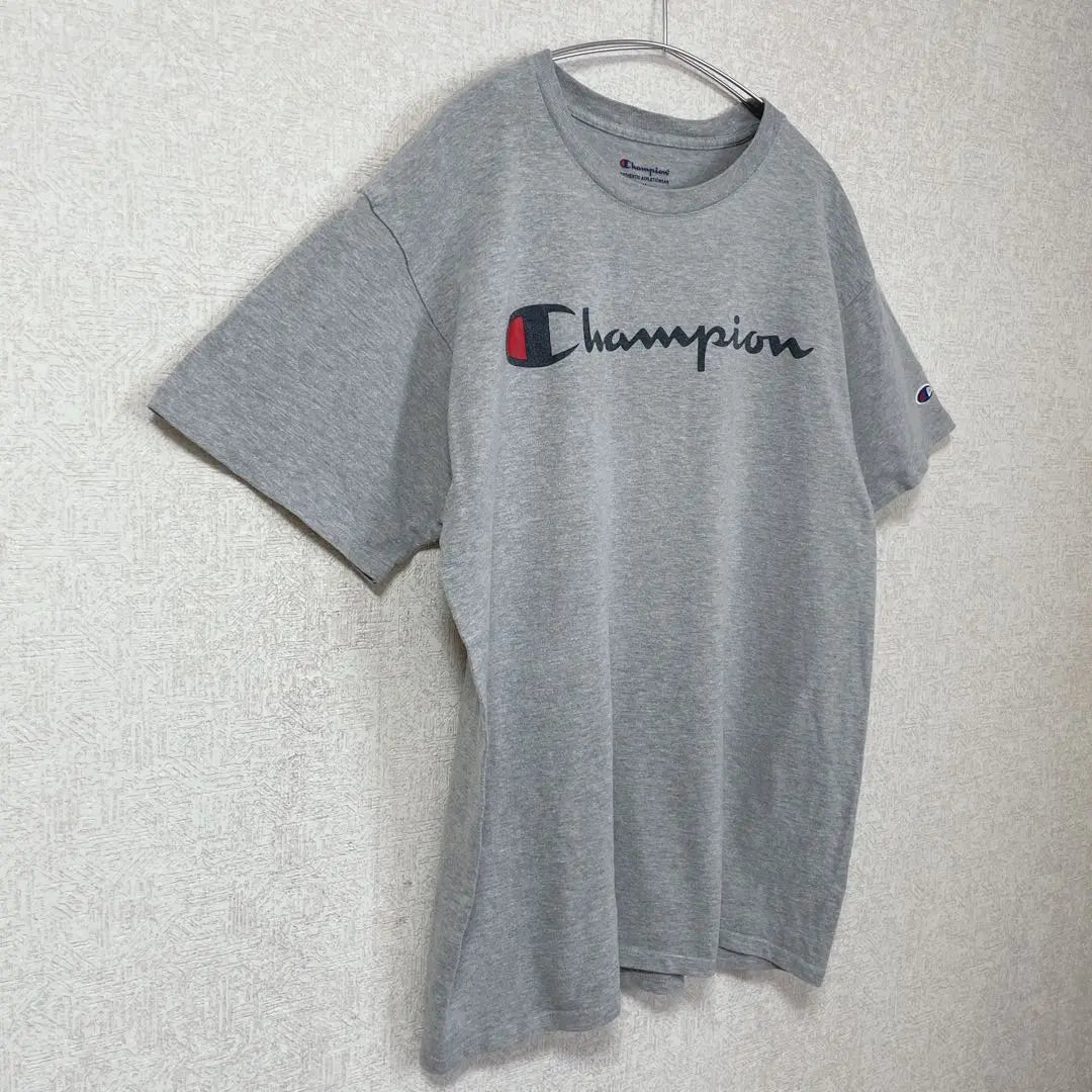 Camiseta Champion Logo Champion Gris Clásica Talla M Ropa antigua de ultramar