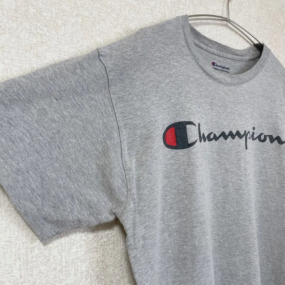 Camiseta Champion Logo Champion Gris Clásica Talla M Ropa antigua de ultramar