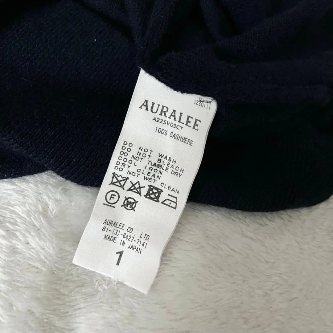 AURALEE Cashmere Hard Twist Vest Navy Navy 1