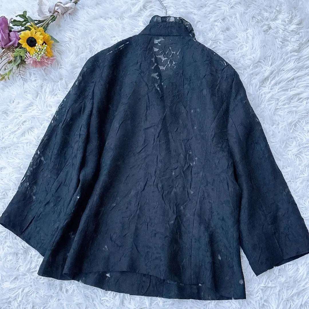 Floric ◈ All-lace ruffled jacket formal elegant black