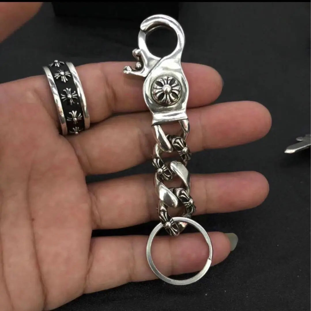 6@Keyling Accesorio de pulsera con cruz Hombre Plata/ | 6@キーリング クロス ブレスレット アクセサリー メンズ シルバー/