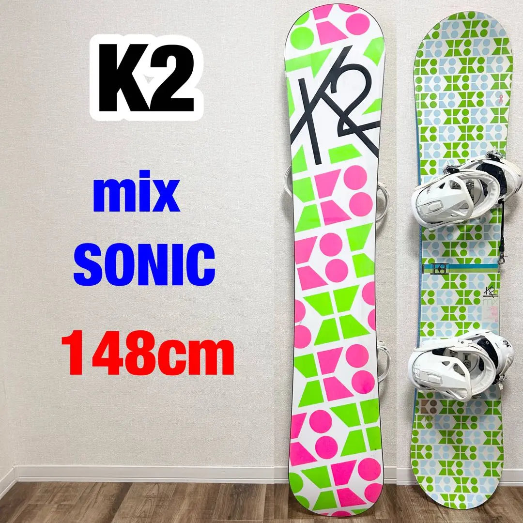 Conjunto de snowboard K2 Mix de 2 piezas para mujer, 148 cm