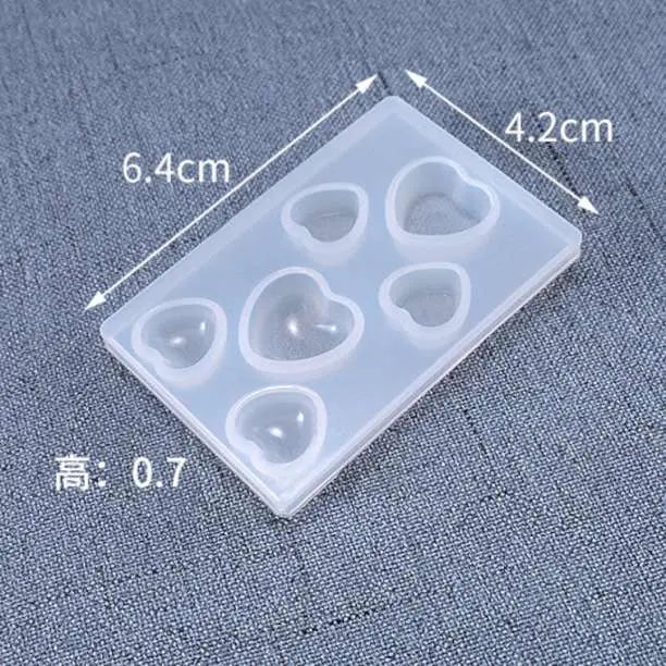 Silicon Mold Heart 6 series Cute Cute Resin Handmade