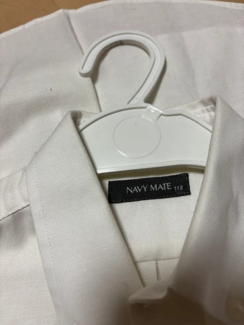 NAVY MATE Button Down Shirt 110 White