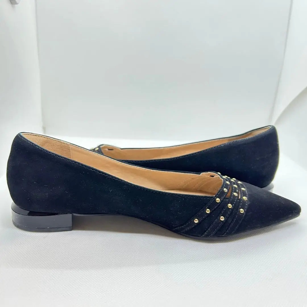 ✨Good condition✨ Stefanie Classic [37] 3-line stud low heels, black, sold out