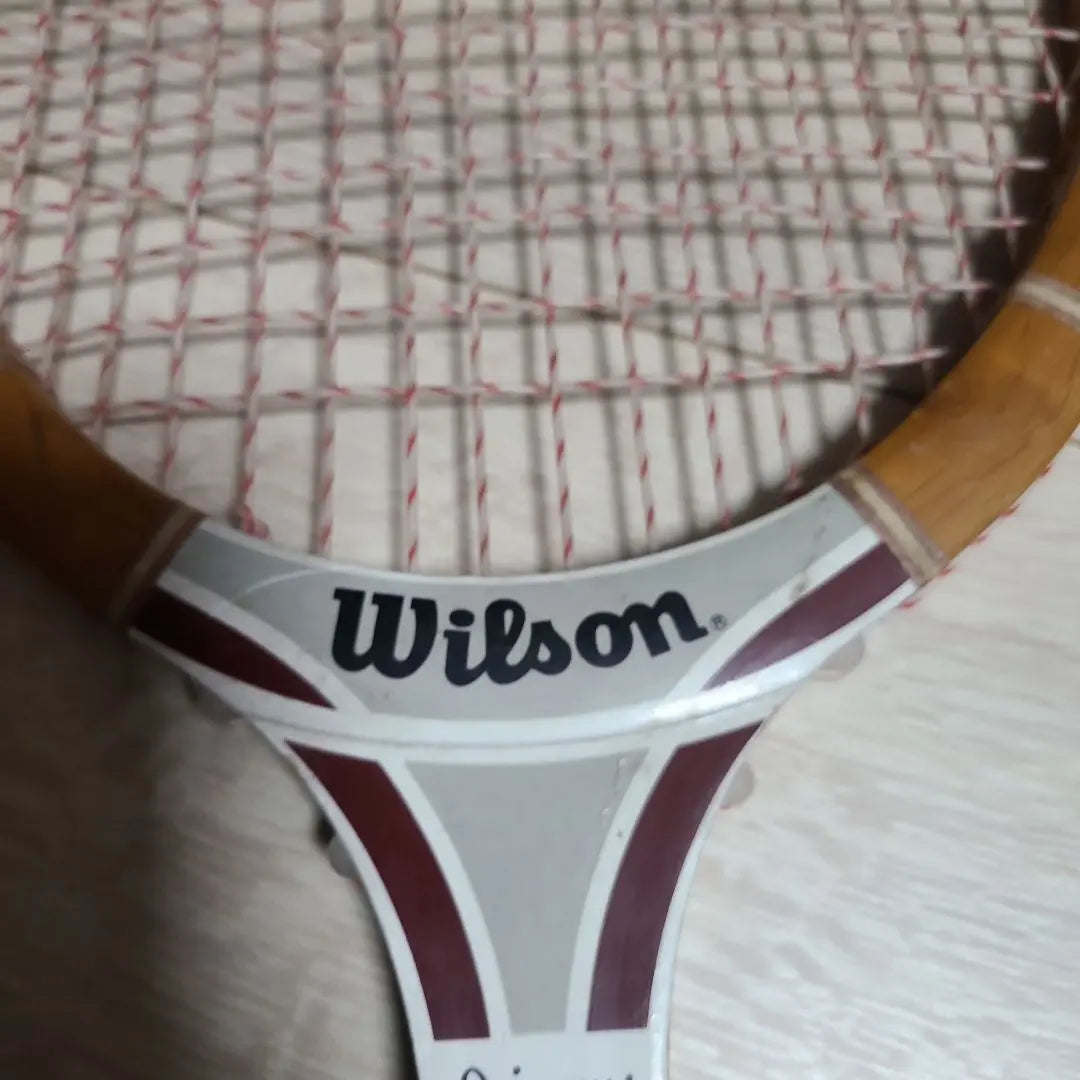 Tennis racket, wooden, Jimmy Connors, vintage, Wilson, interior