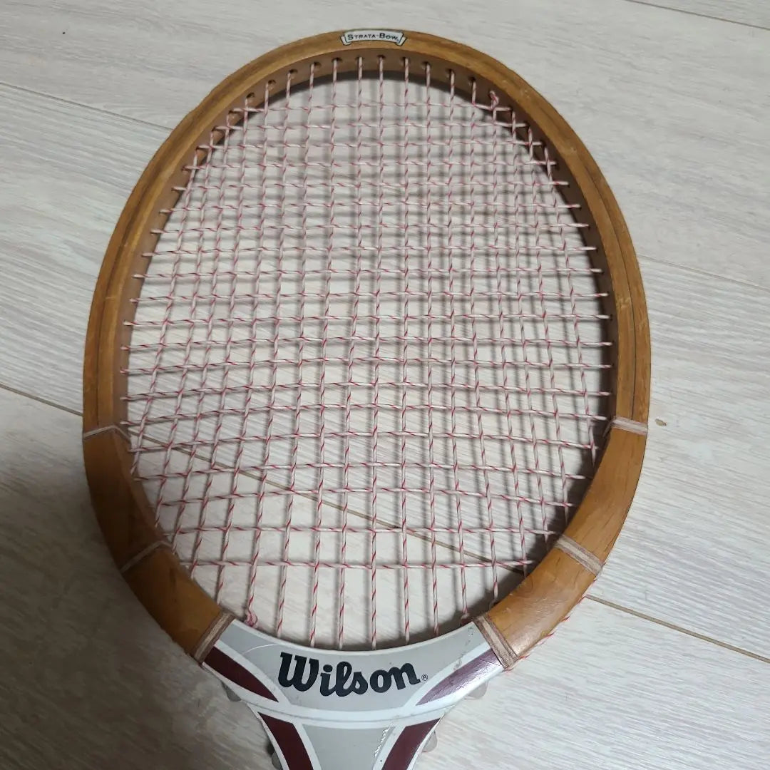 Tennis racket, wooden, Jimmy Connors, vintage, Wilson, interior