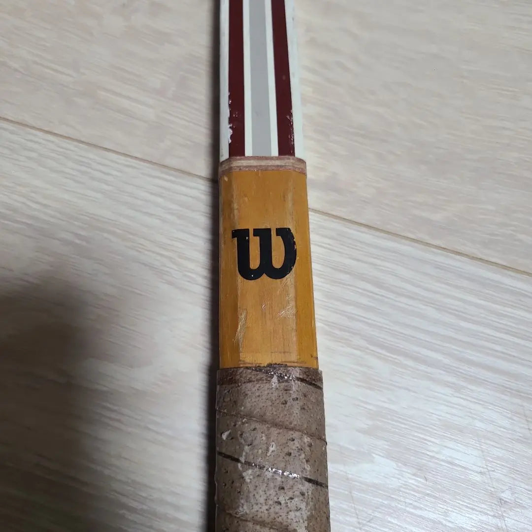 Tennis racket, wooden, Jimmy Connors, vintage, Wilson, interior