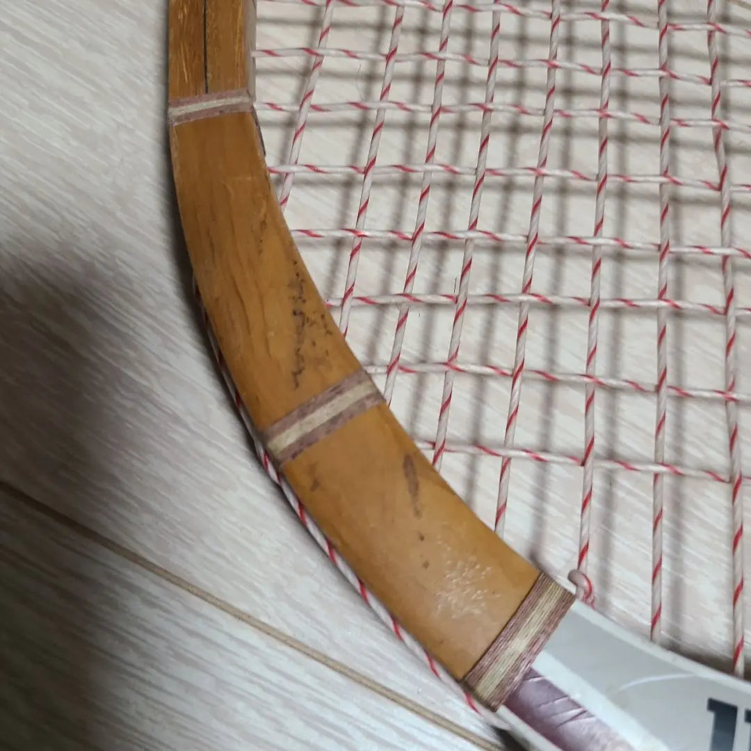 Tennis racket, wooden, Jimmy Connors, vintage, Wilson, interior