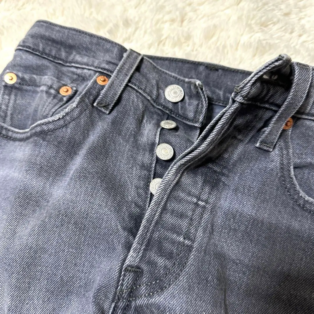 [Reimpresión estándar, rara y antigua] Levi's 501 xx procesamiento de daños negros delgados | 【定番レア，ヴィンテージ復刻】リーバイス501×× 黒系 ダメージ加工 スキニー