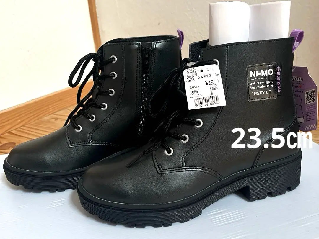 Botas Moonstar 23.5ee Centi Ni-MO Negras | 新品 ムーンスター23.5EEセンチ NI-MOブラック ブーツ