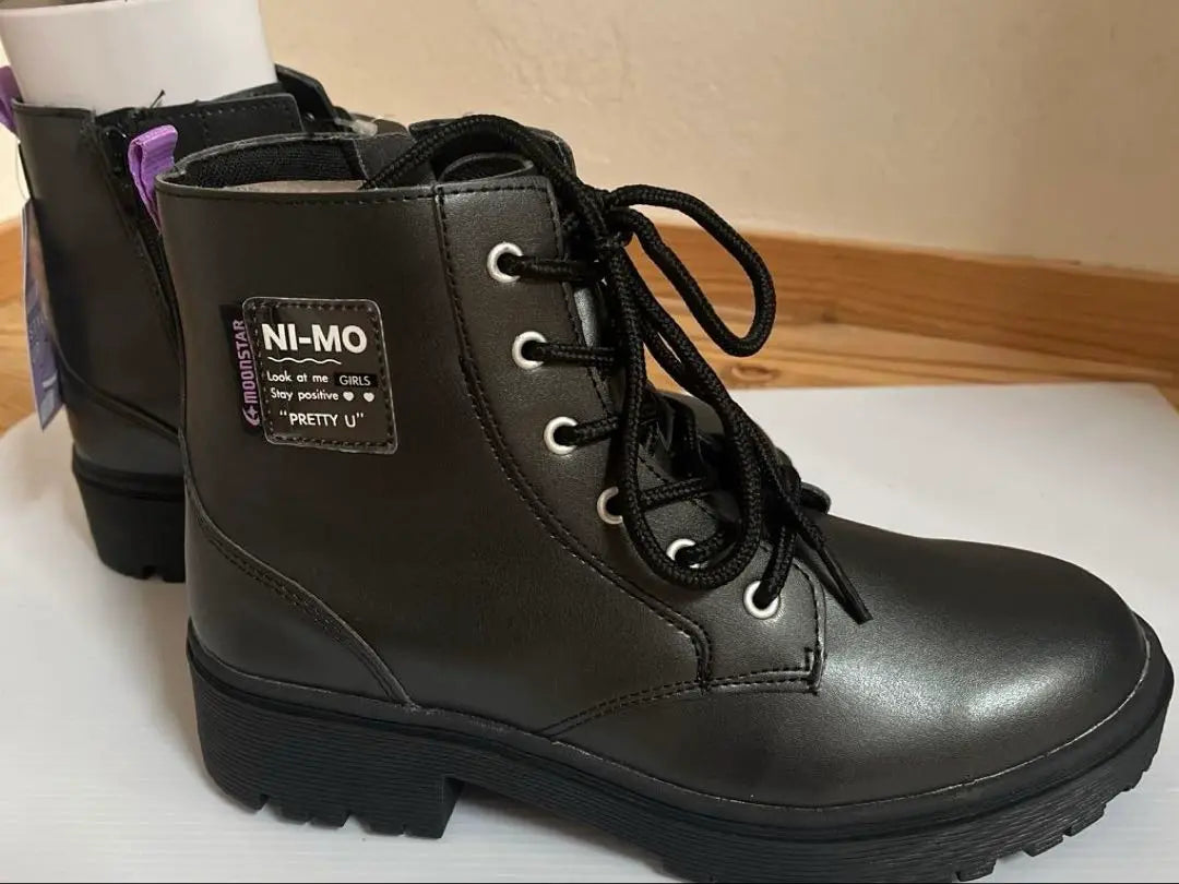 Botas Moonstar 23.5ee Centi Ni-MO Negras | 新品 ムーンスター23.5EEセンチ NI-MOブラック ブーツ