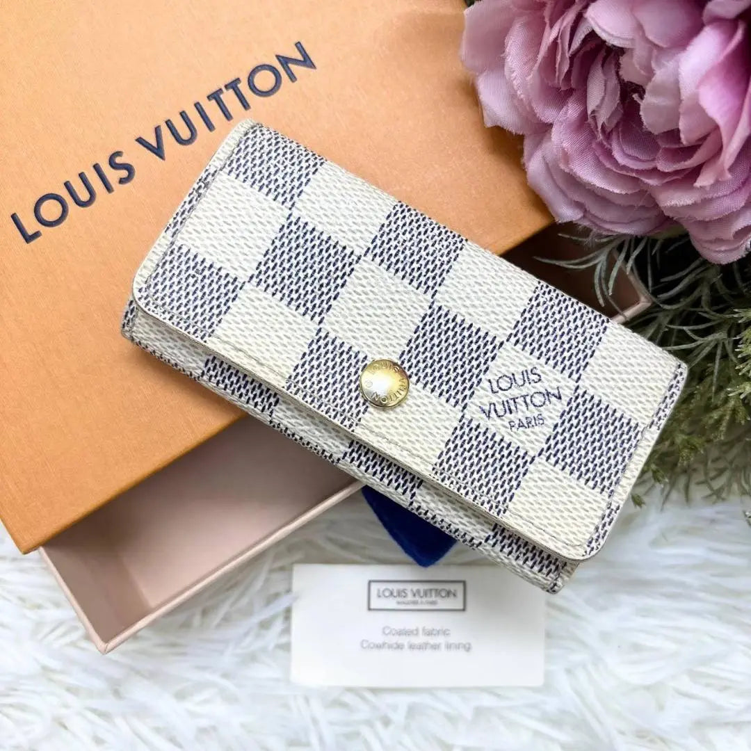 Vuitton Damier Azur N60020 Multicle 4 4-piece unisex