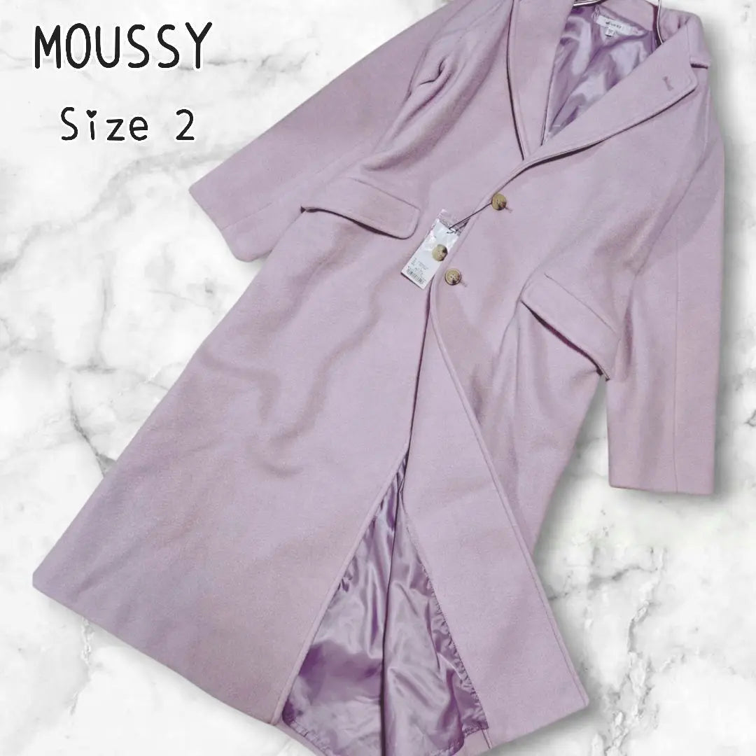 Tagged MOUSSY Single Chester Long Coat Pink 2