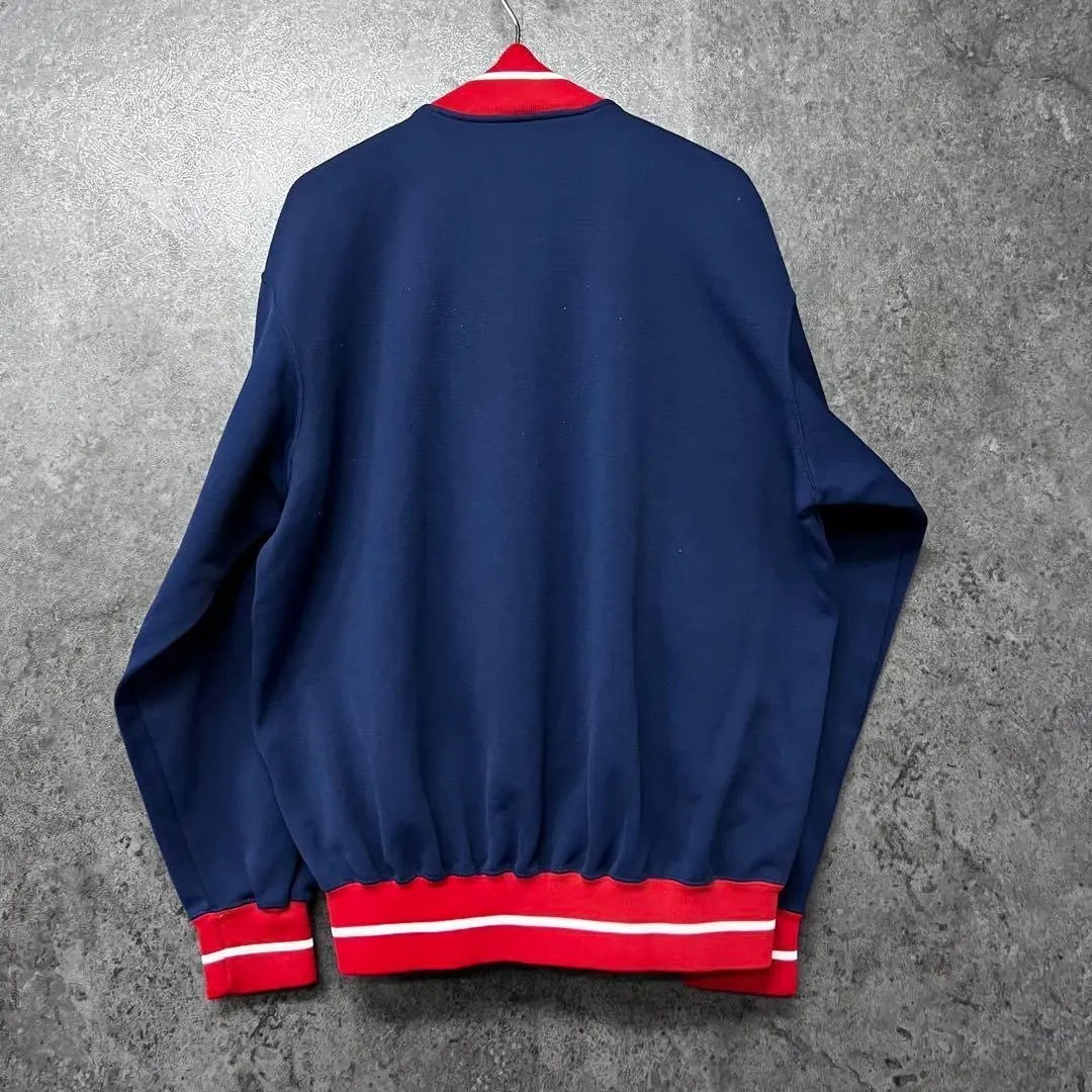 Chaqueta deportiva vintage de jersey con el logotipo de Nike bordado, fabricada en Japón en los años 80, talla L para hombre