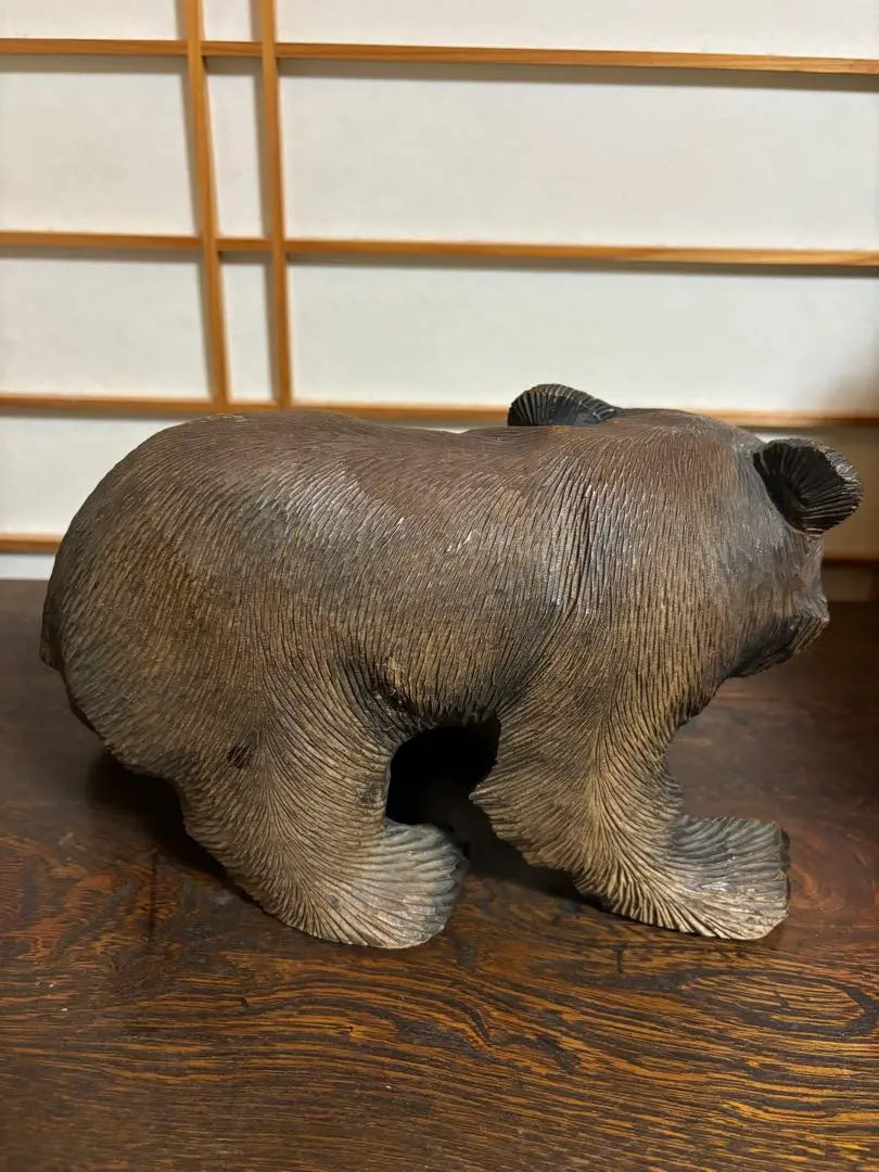 Wood carved bear