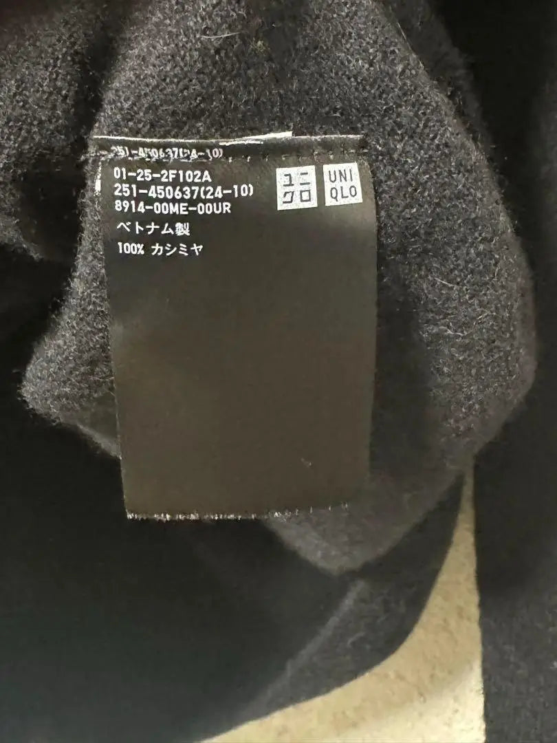 [UNIQLO] Cashmere turtleneck sweater BLACK sizes