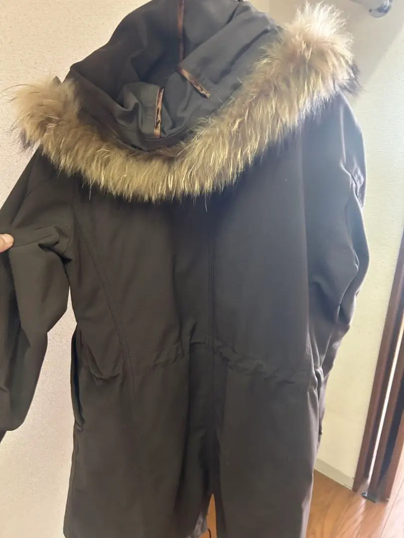 JUN MEN Brown Mod Coat with Fur M Size