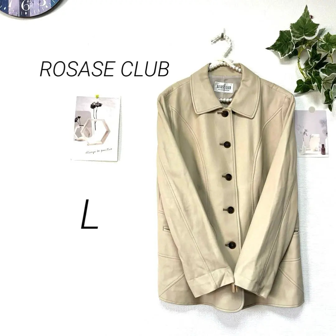 7841 ROSASE CLUB Chaqueta L Piel Sintética Lisa Retro | 7841 ROSASE CLUB ジャケット L 合成皮革 無地 レトロ