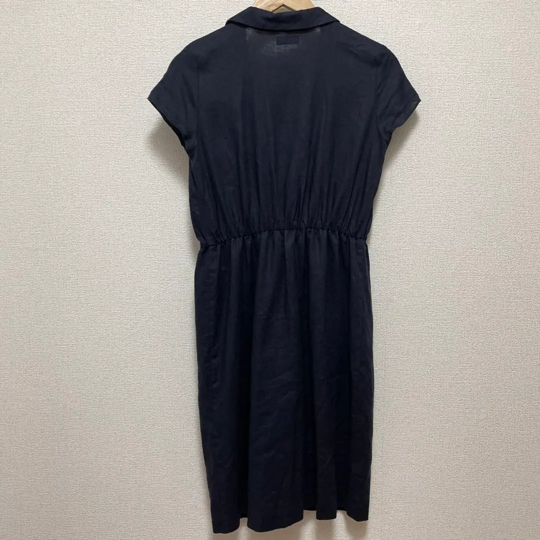 Beautiful condition Ships Ships shirt dress knee length navy linen