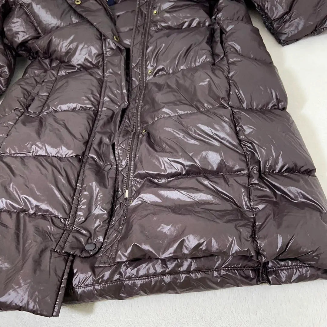 GAP Down Coat (L) Nylon Food 2WAY Zip -up Warm Warm ▼