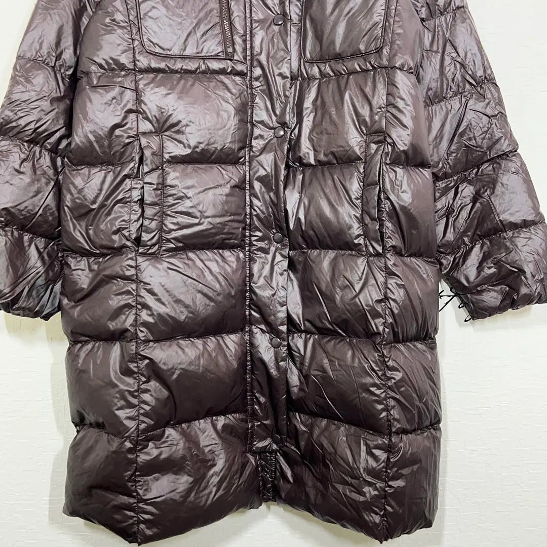 GAP Down Coat (L) Nylon Food 2WAY Zip -up Warm Warm ▼