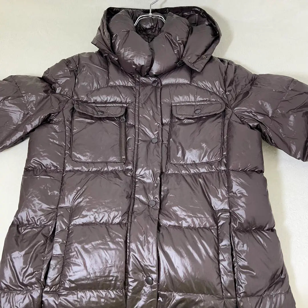 GAP Down Coat (L) Nylon Food 2WAY Zip -up Warm Warm ▼