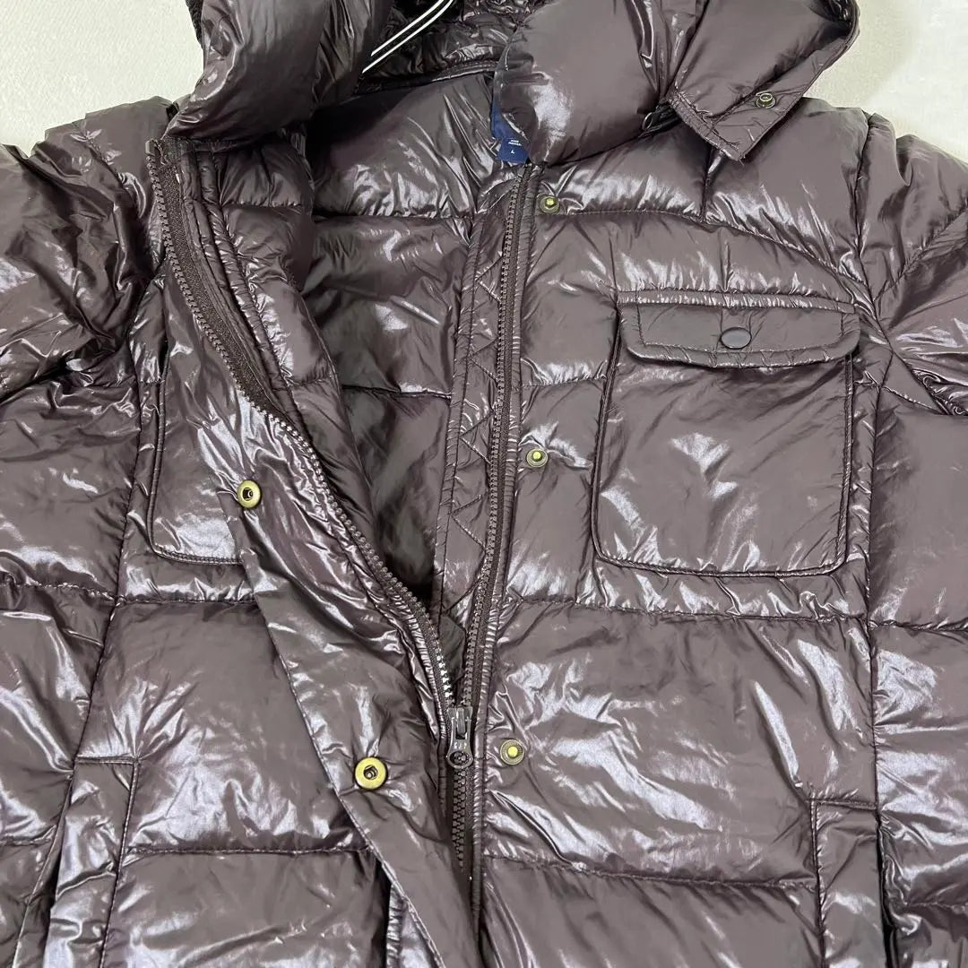 GAP Down Coat (L) Nylon Food 2WAY Zip -up Warm Warm ▼