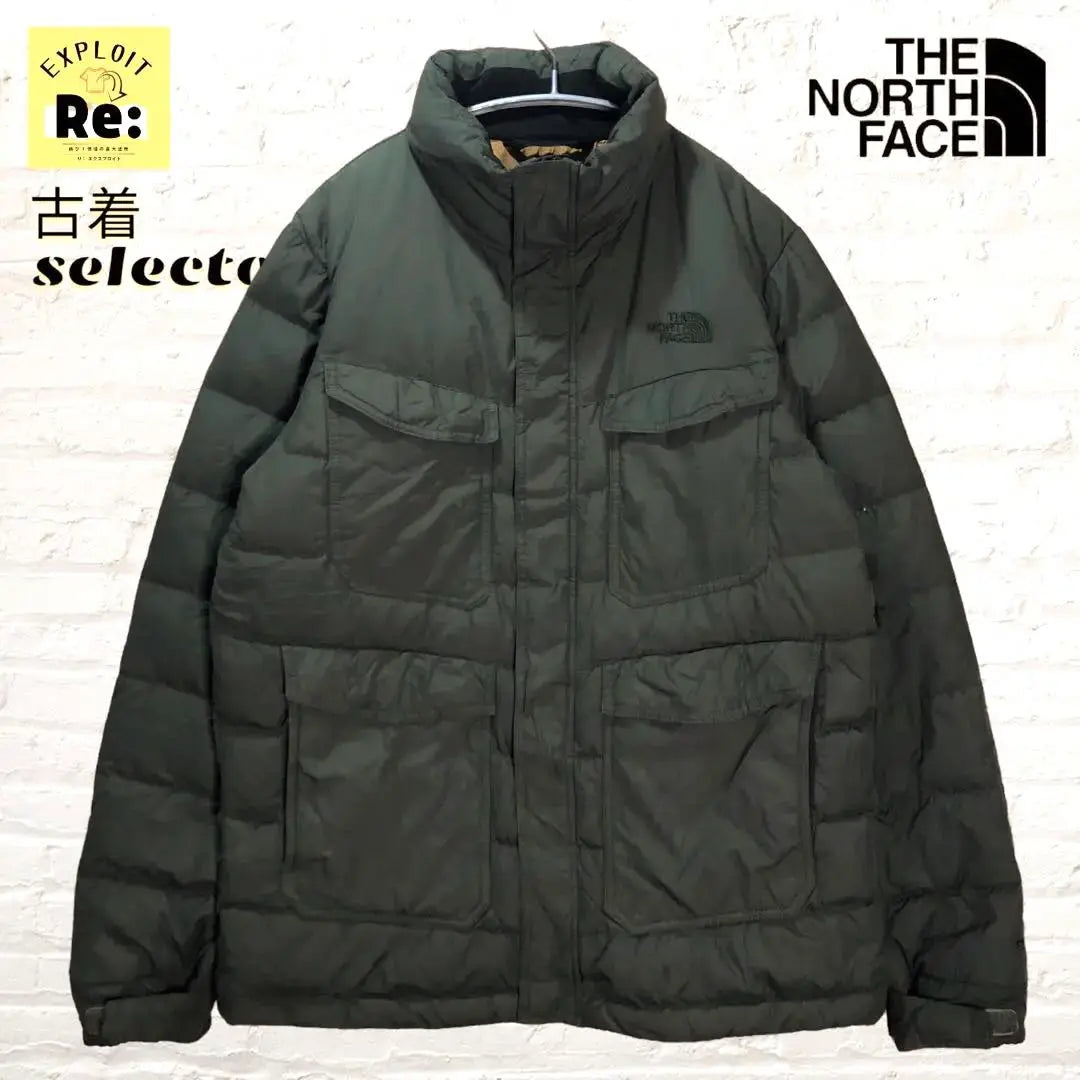 [Militar] Plumón de nailon North Face estándar de EE. UU. Caqui | 【ミリタリー系】US規格 ノースフェイス ナイロンダウン カーキー