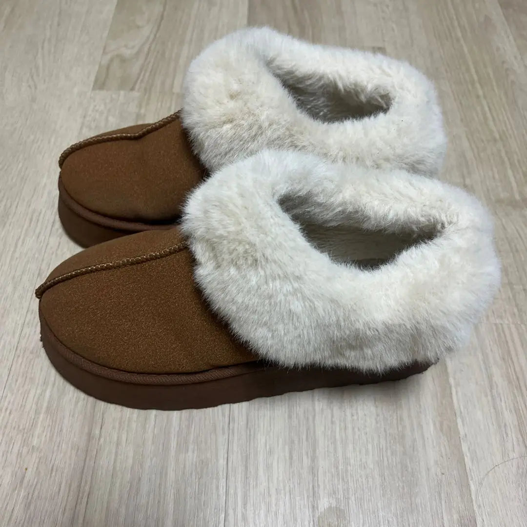 Brown Faux Fur Sheepskin Boots | ブラウン フェイクファー ムートンブーツ