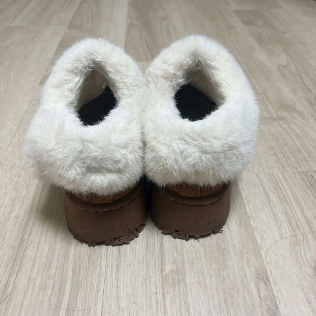 Brown Faux Fur Sheepskin Boots | ブラウン フェイクファー ムートンブーツ