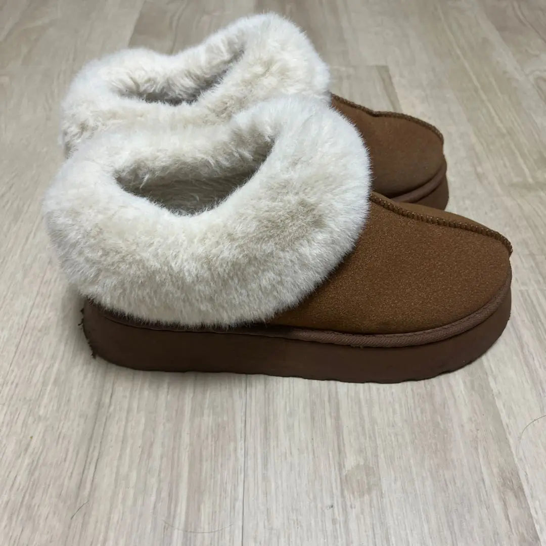 Brown Faux Fur Sheepskin Boots | ブラウン フェイクファー ムートンブーツ