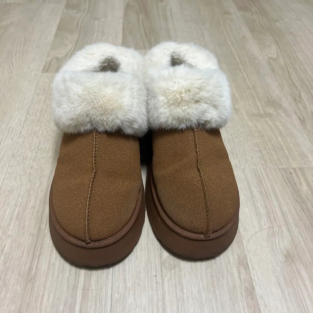 Brown Faux Fur Sheepskin Boots | ブラウン フェイクファー ムートンブーツ