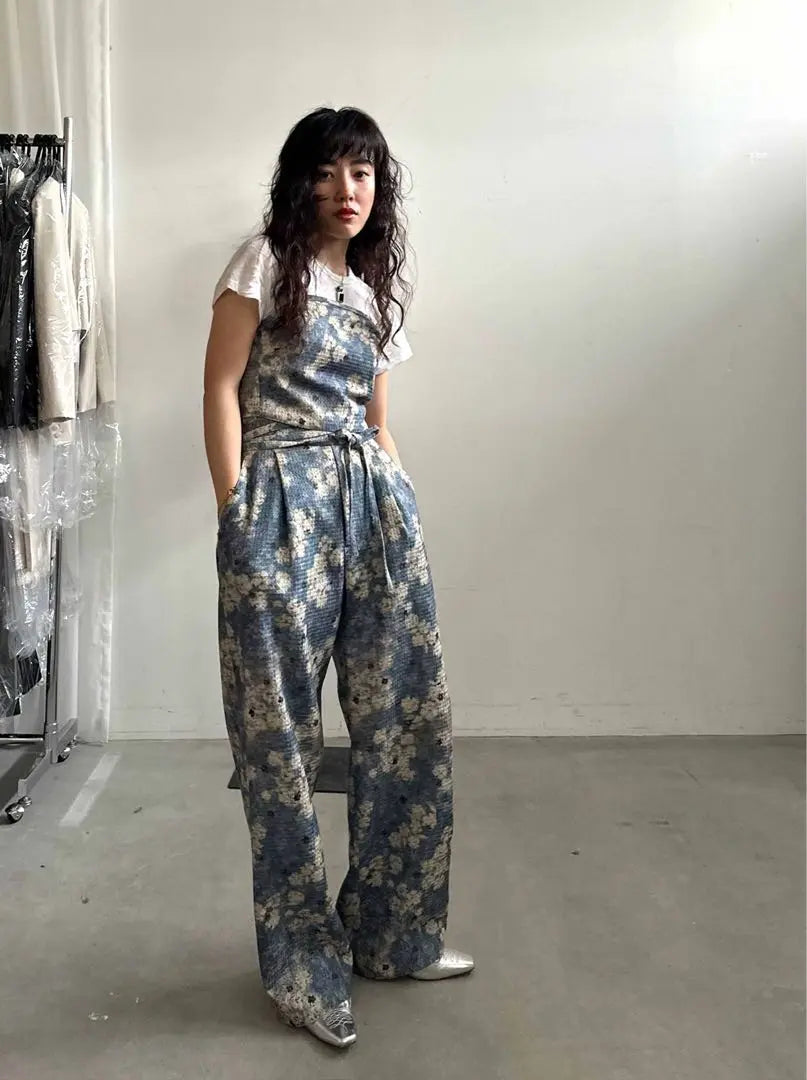 Ameri KEITAMARUYAMA×AMERI BLUR FLOWER PANTS