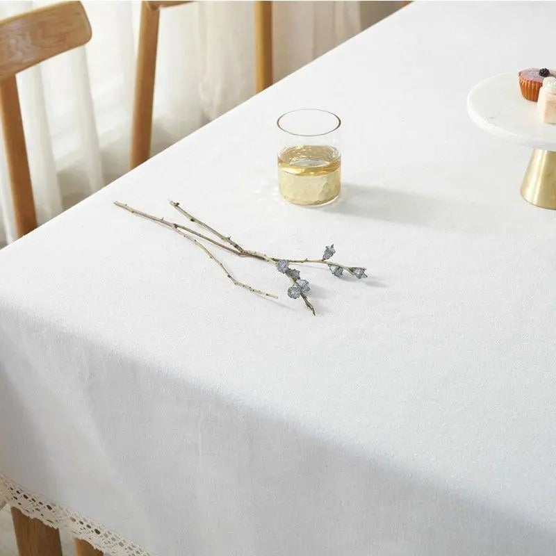 [Nordic style] Tablecloth, natural taste, cotton linen, simple, linen