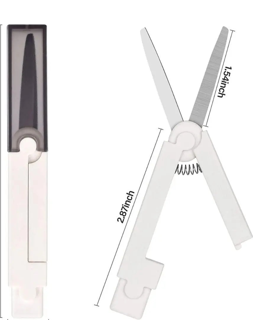 1 pieza de tijeras compactas, tijeras de papelería, portátiles, 12 cm teñidas