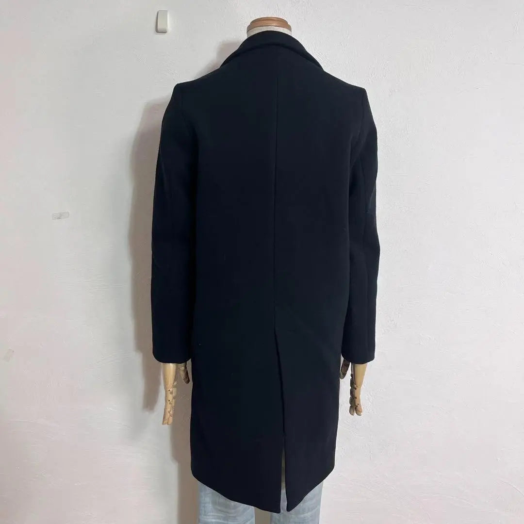 ❤️Studios, black, thick, high quality wool, long chester coat, 0・S